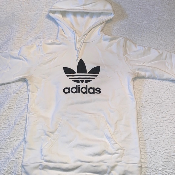 adidas Tops - White Adidas Hoodie